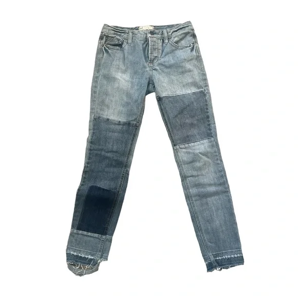 Free People Jax Patched Skinny Jeans Size 26 - Picture 4 of 12